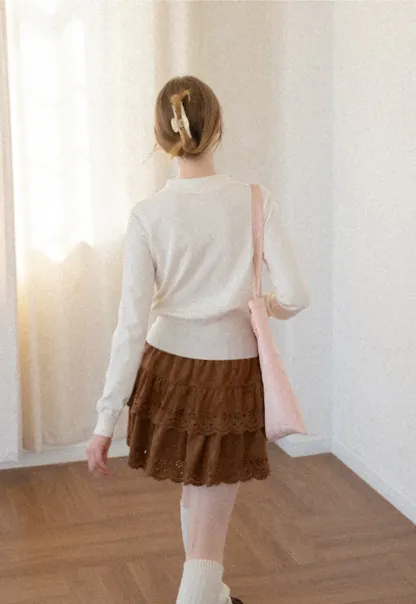 Peter Pan Collar Woolen Knit Sweater