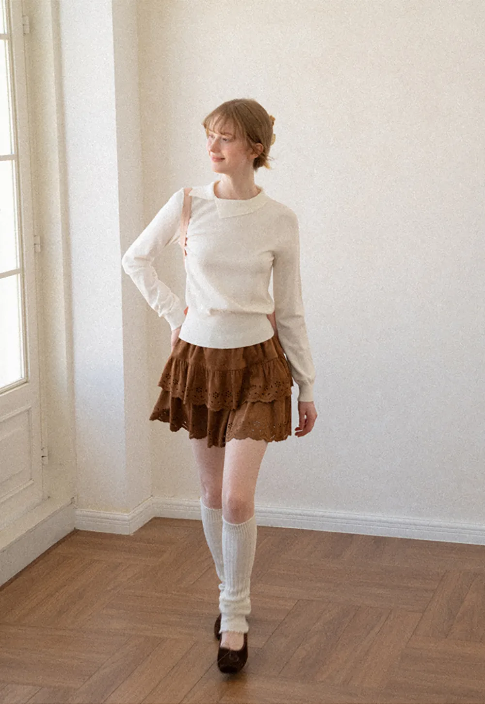 Peter Pan Collar Woolen Knit Sweater