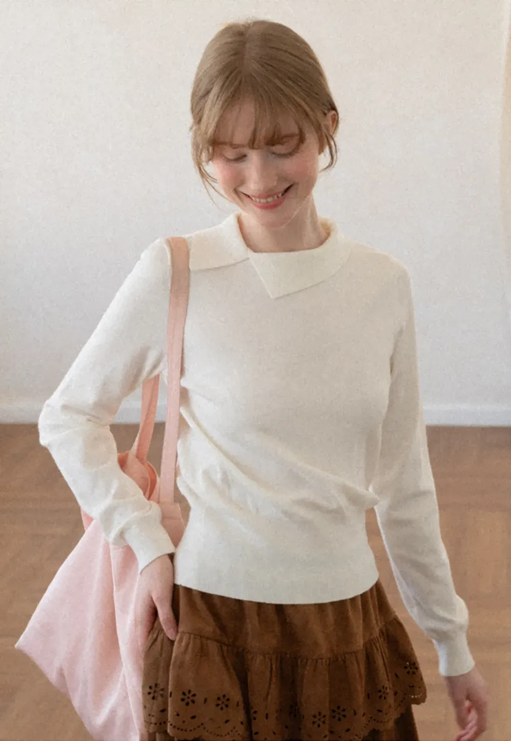 Peter Pan Collar Woolen Knit Sweater