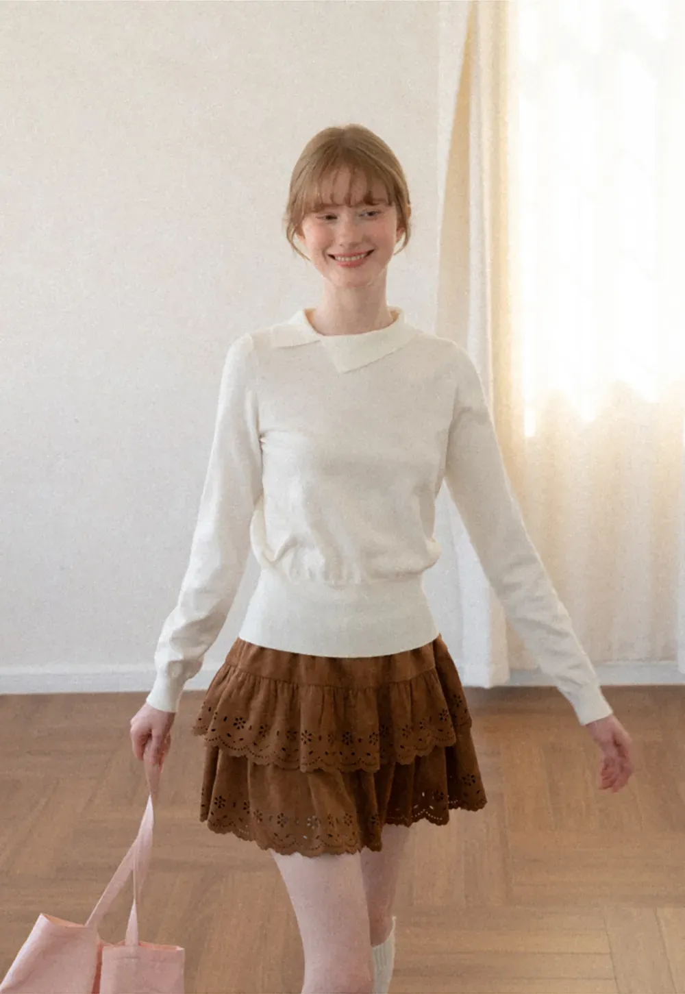 Peter Pan Collar Woolen Knit Sweater