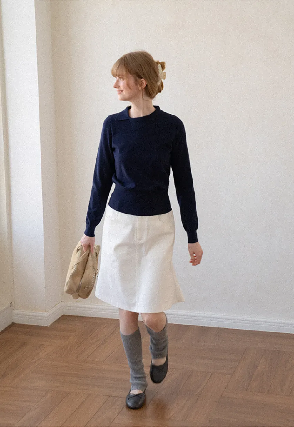 Peter Pan Collar Woolen Knit Sweater