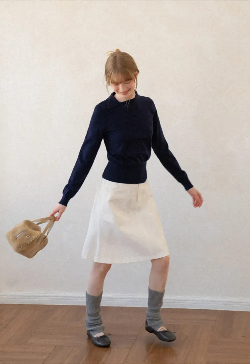 Peter Pan Collar Woolen Knit Sweater