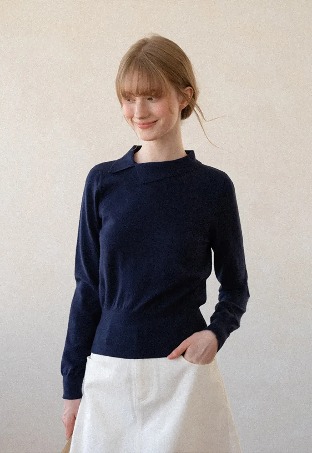 Peter Pan Collar Woolen Knit Sweater