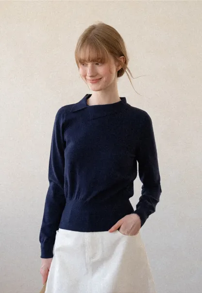 Peter Pan Collar Woolen Knit Sweater
