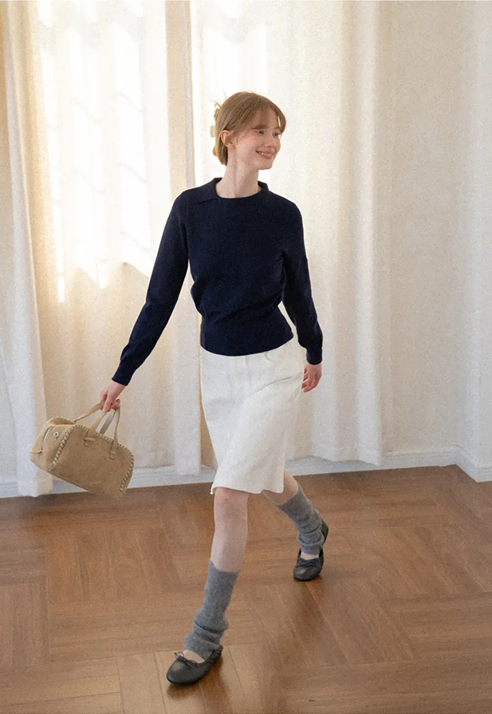 Peter Pan Collar Woolen Knit Sweater