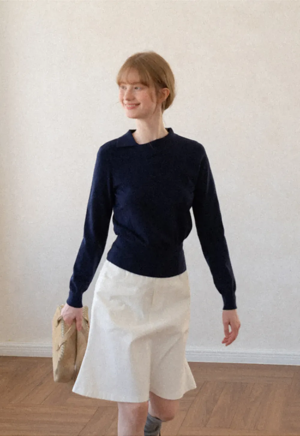 Peter Pan Collar Woolen Knit Sweater