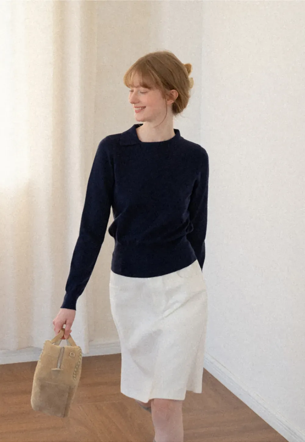 Peter Pan Collar Woolen Knit Sweater