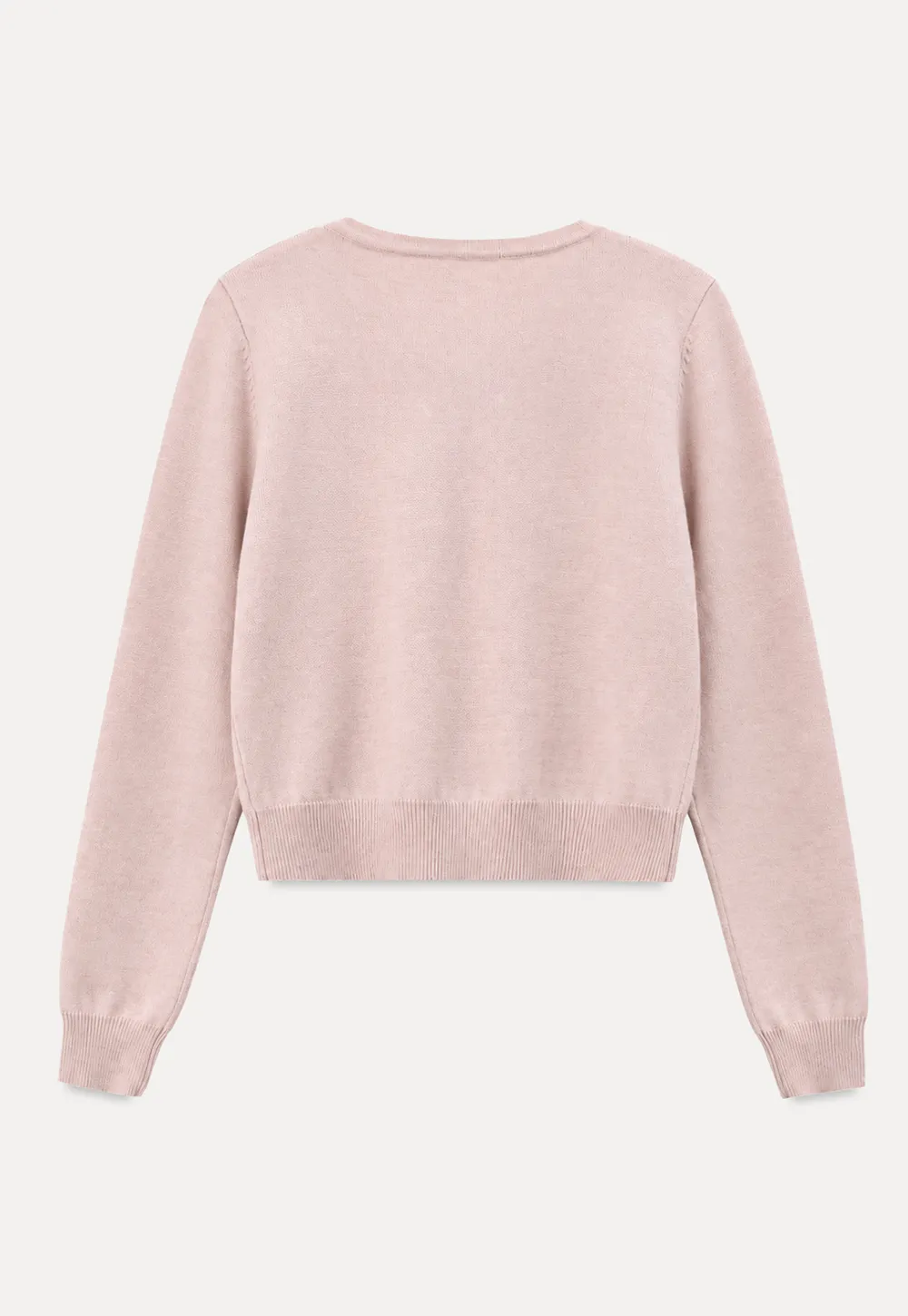 Bow Detail Front Closure Knit Sweater