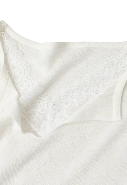 Lace Trim V Neck Long Sleeve Knit Sweater