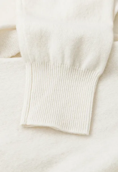 V Neck Button Front Cardigan Wool Knit Sweater