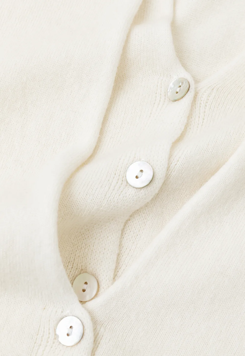V Neck Button Front Cardigan Wool Knit Sweater
