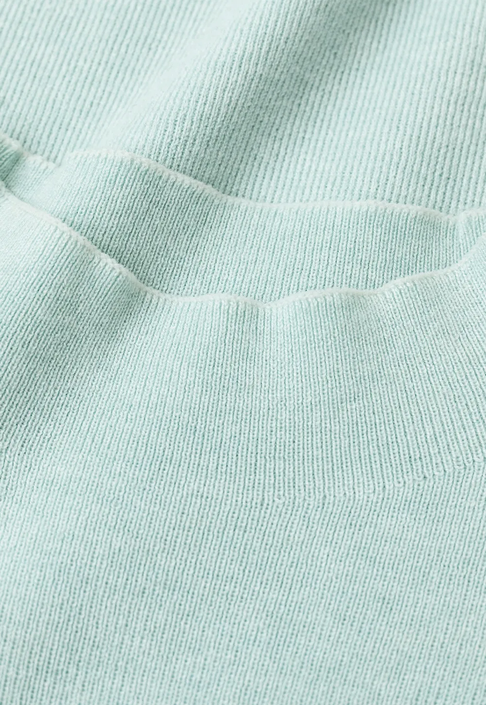 High Neck Long Sleeve Wool Knit Sweater