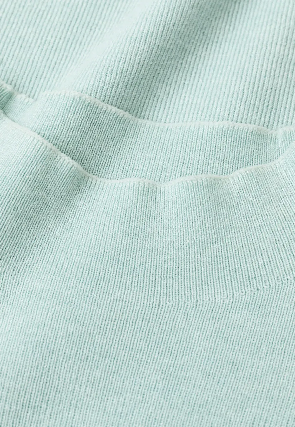 High Neck Long Sleeve Wool Knit Sweater