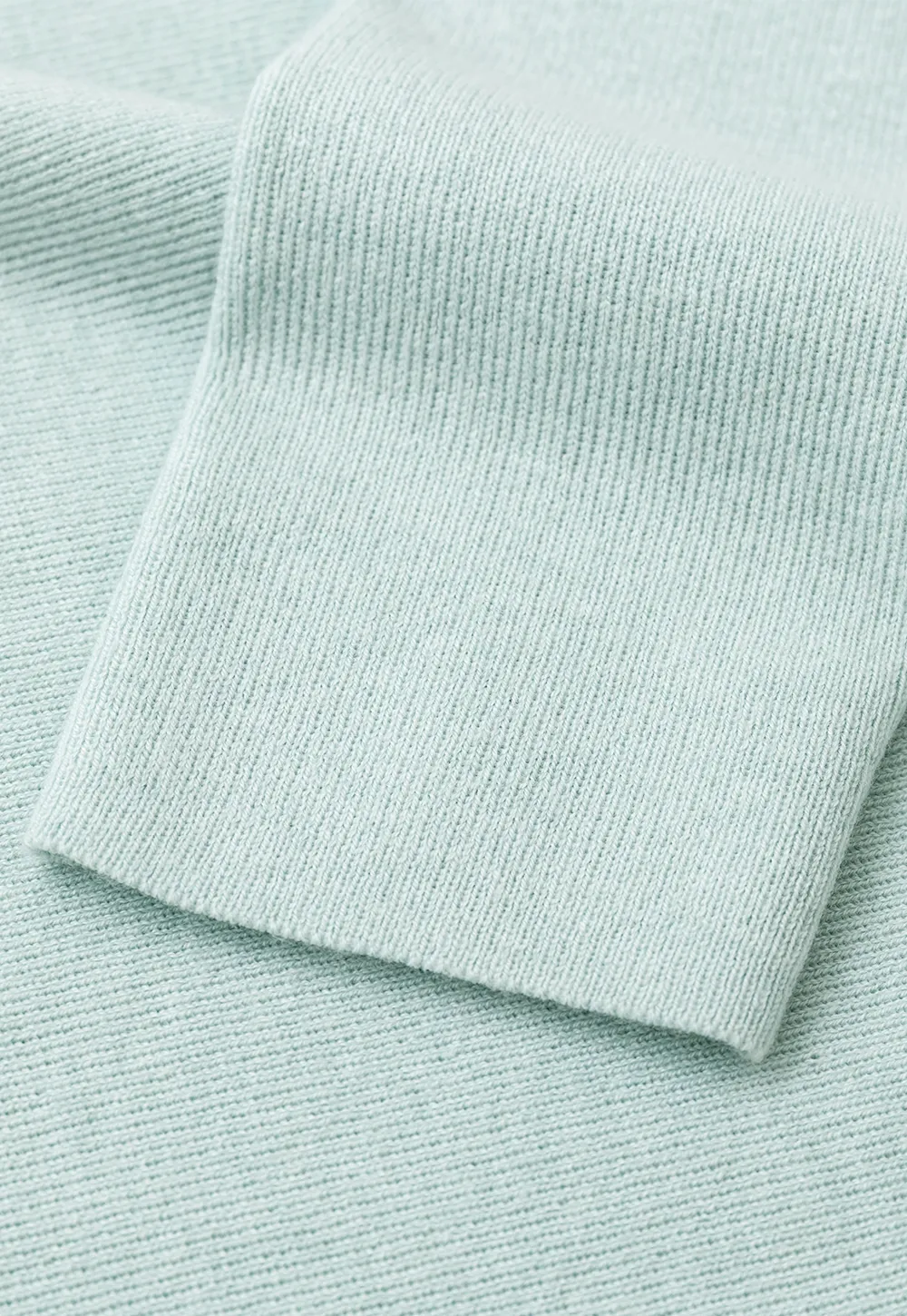 High Neck Long Sleeve Wool Knit Sweater