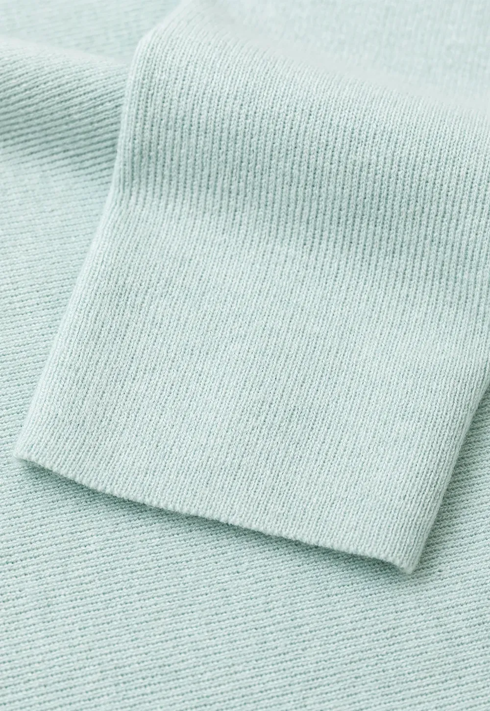 High Neck Long Sleeve Wool Knit Sweater