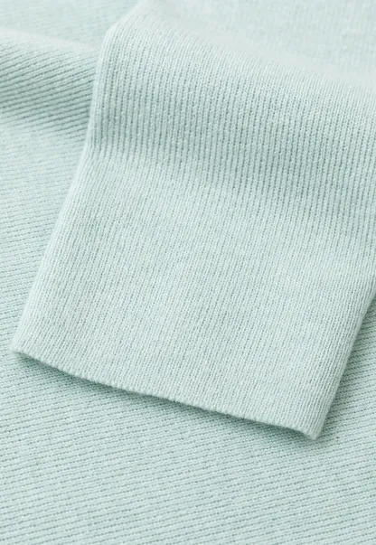 High Neck Long Sleeve Wool Knit Sweater