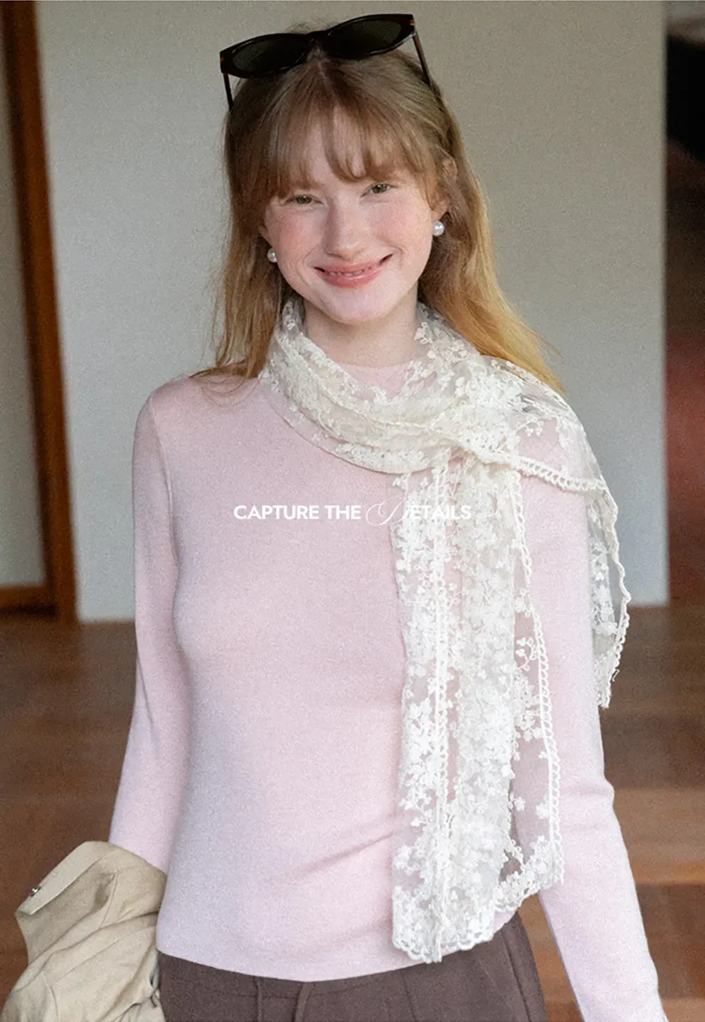 High Neck Long Sleeve Wool Knit Sweater