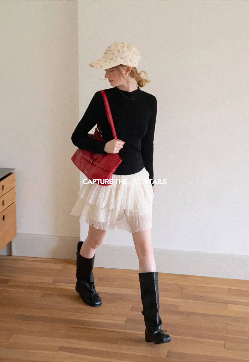 High Neck Long Sleeve Wool Knit Sweater