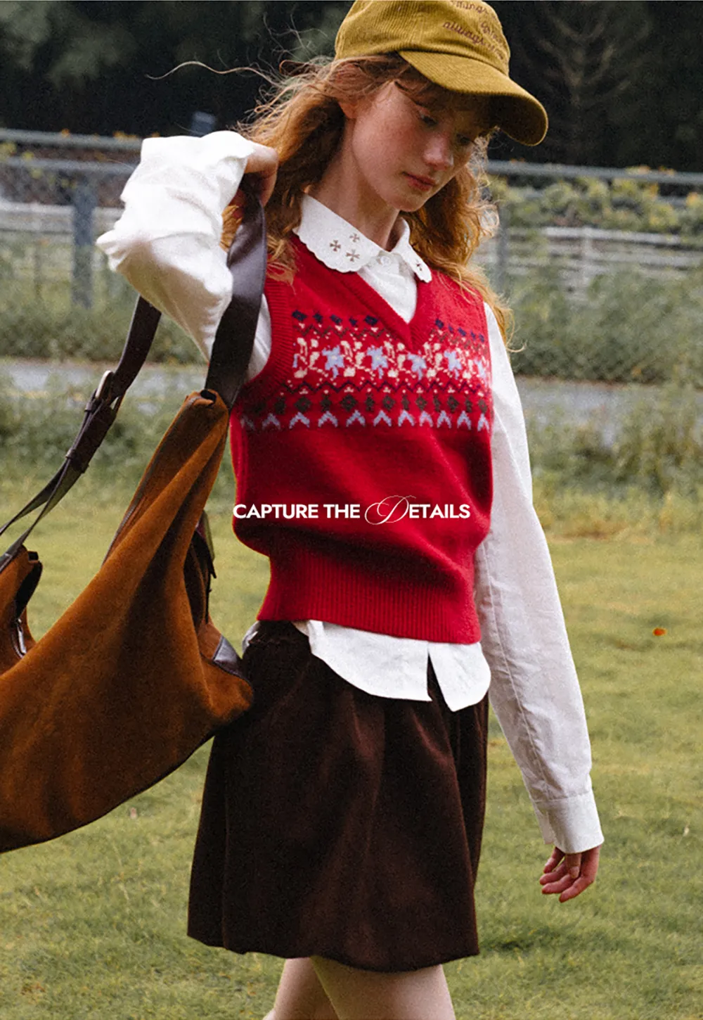 Fair Isle Patterned V Neck Knit Vest