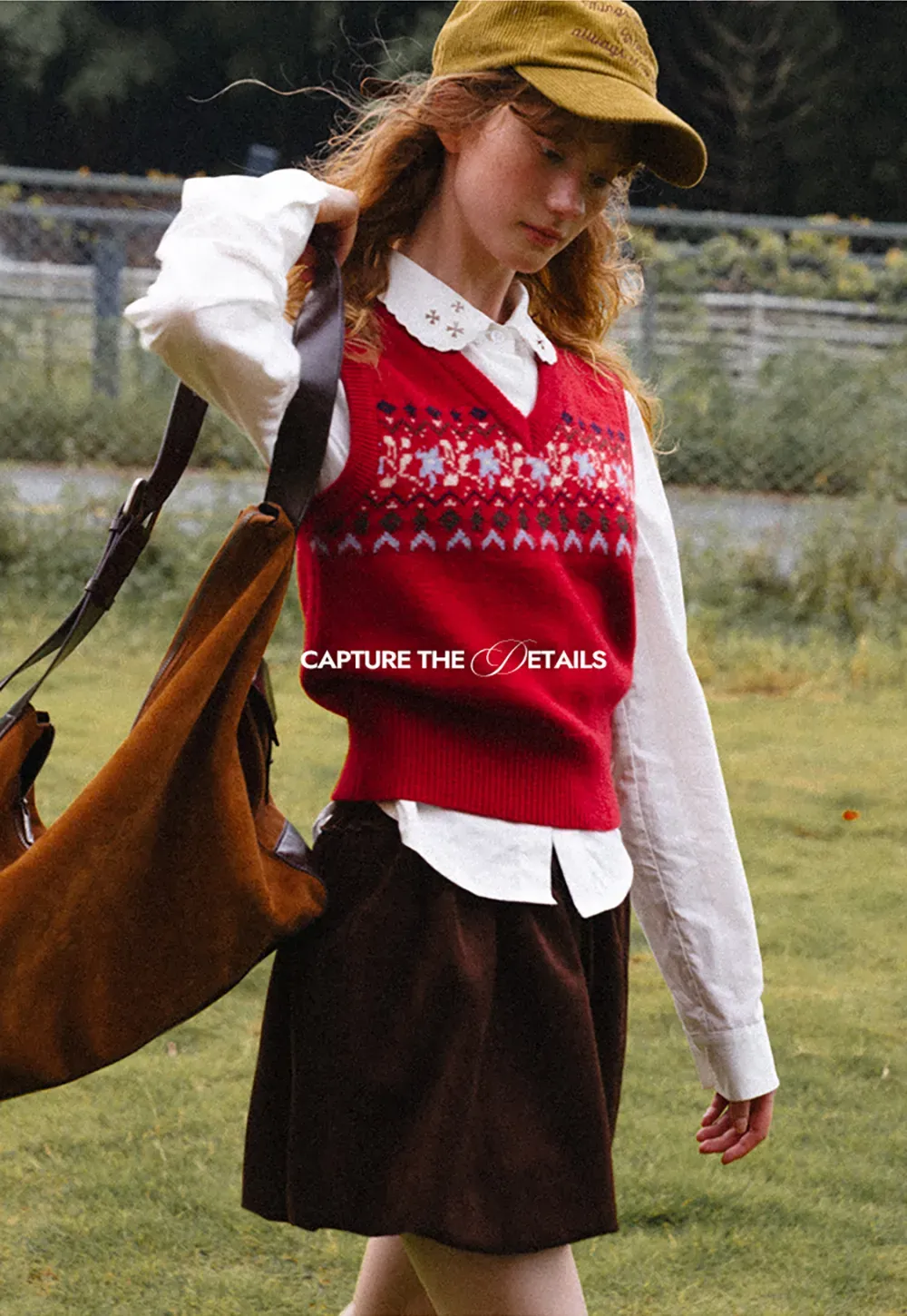 Fair Isle Patterned V Neck Knit Vest