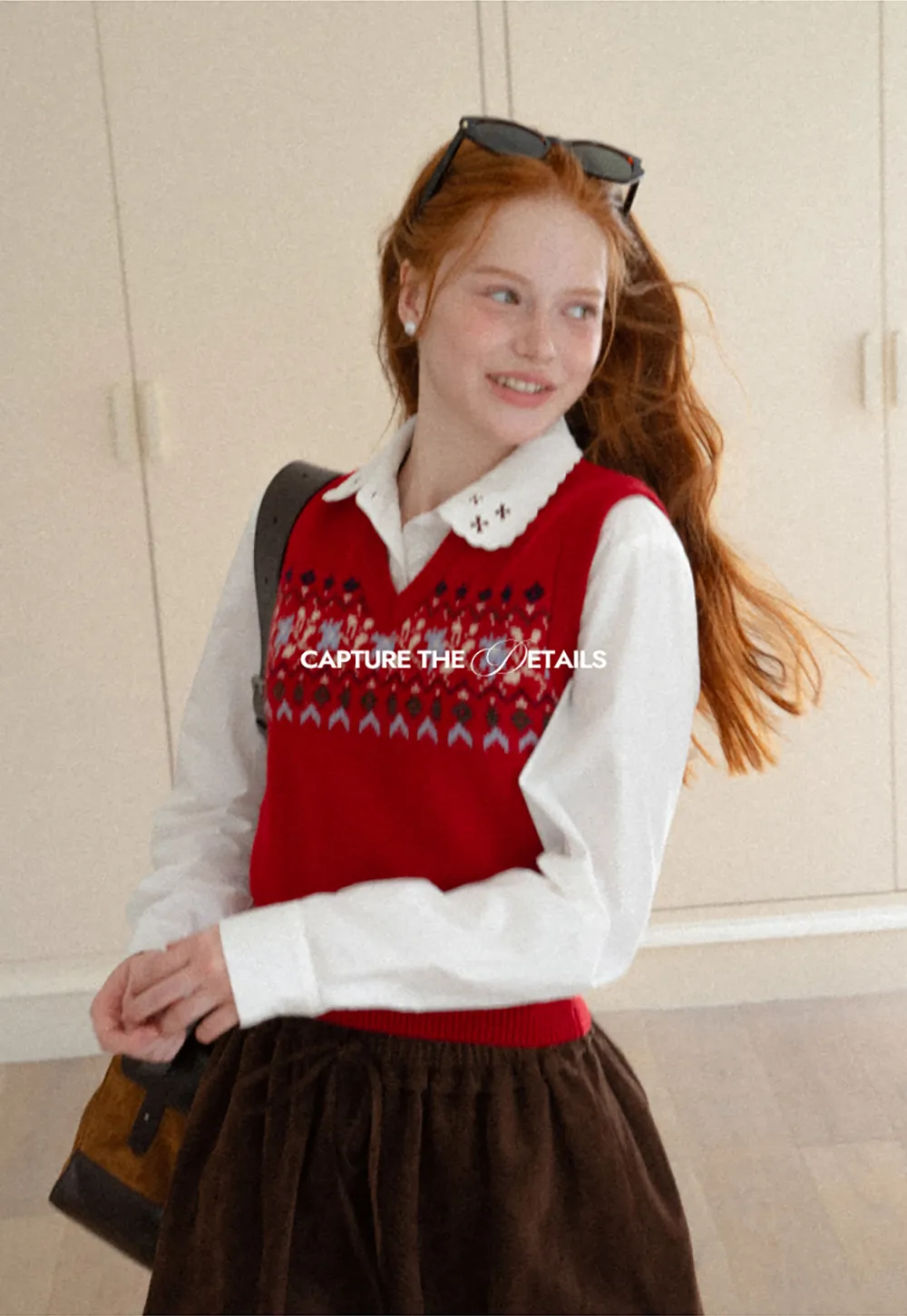 Fair Isle Patterned V Neck Knit Vest
