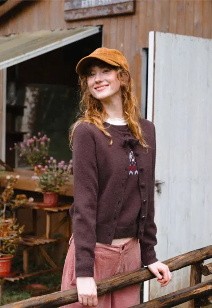Fair Isle Patterned Short Sleeve Knit Sweater