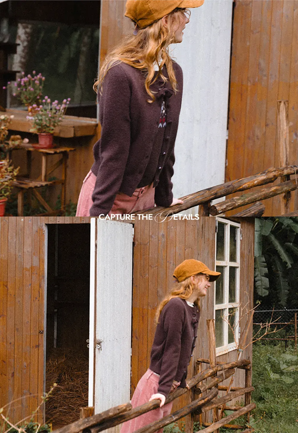 Ruffled Collar Button Front Knit Cardigan