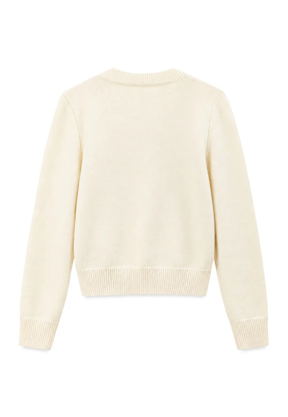 Ruffled Collar Button Front Knit Cardigan