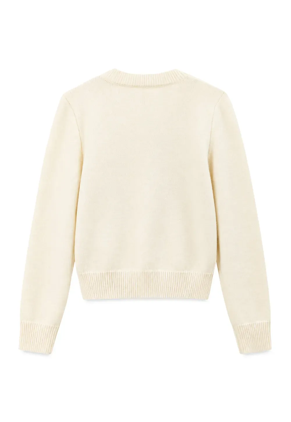 Ruffled Collar Button Front Knit Cardigan