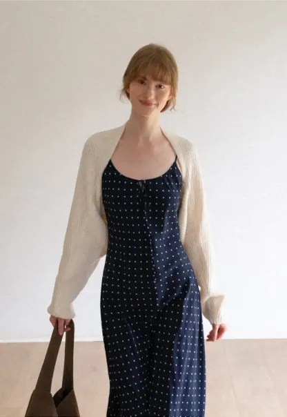 Ribbed Knit Long Sleeve Open Front Cardigan