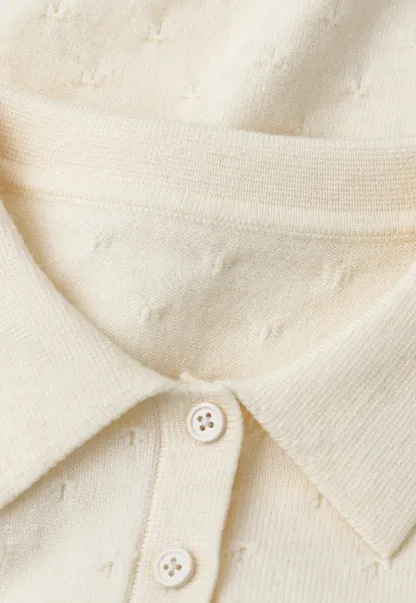 Collar Neck Long Sleeve Knit Sweater