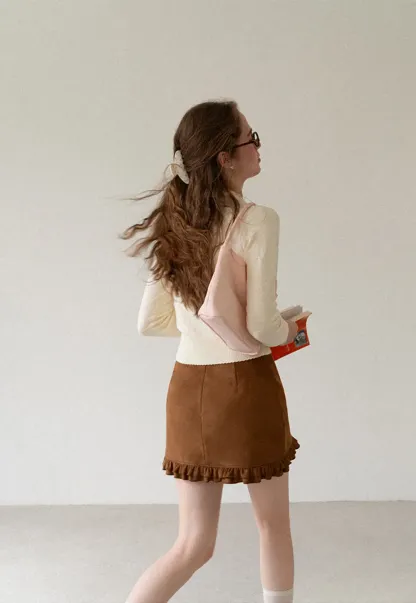 Collar Neck Long Sleeve Knit Sweater