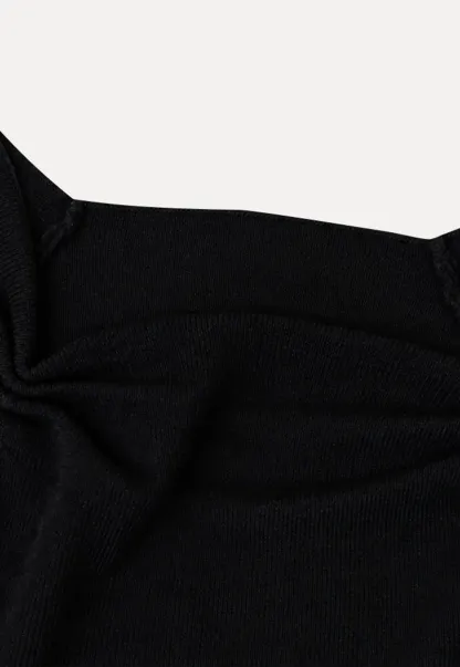 Off Shoulder Long Sleeve Woolen Knit Sweater