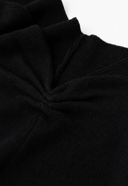 Off Shoulder Long Sleeve Woolen Knit Sweater