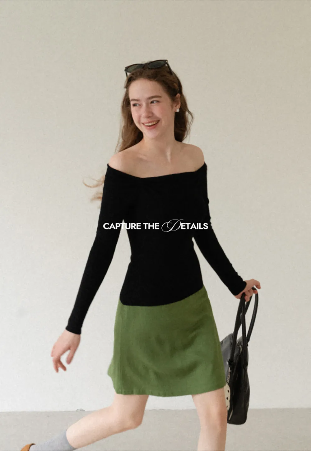 Off Shoulder Long Sleeve Woolen Knit Sweater