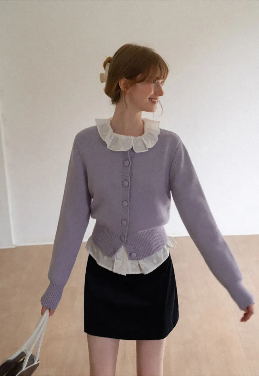 Cropped Ribbed Knit Sweater