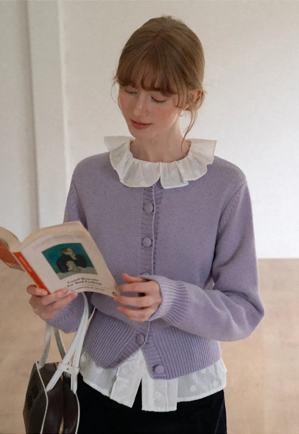 Cropped Ribbed Knit Sweater