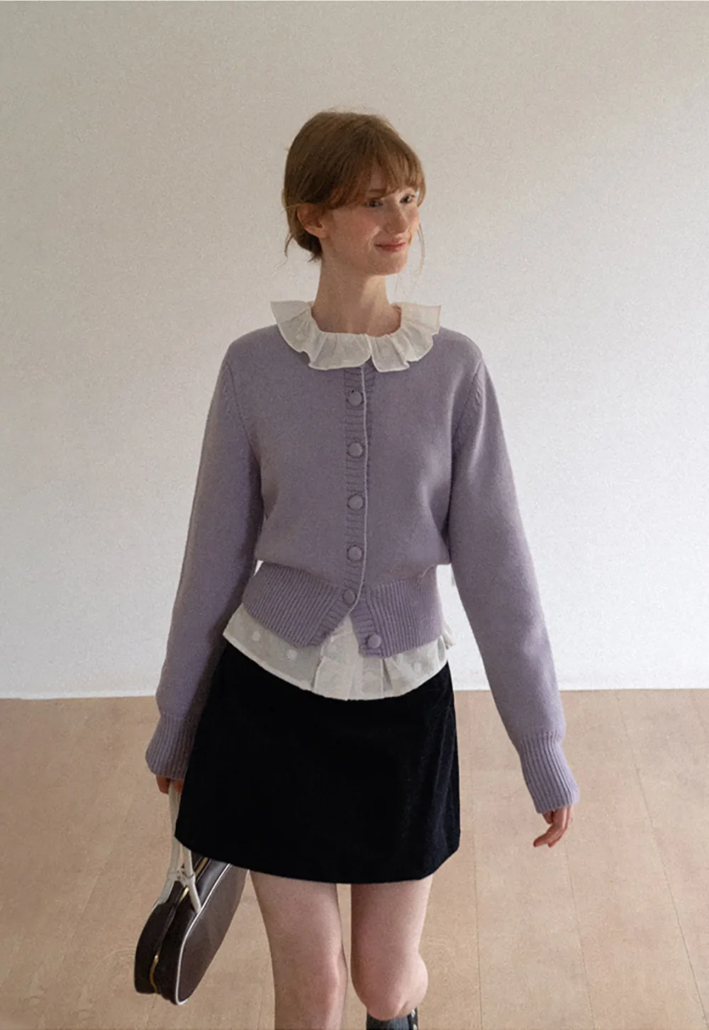 Cropped Ribbed Knit Sweater