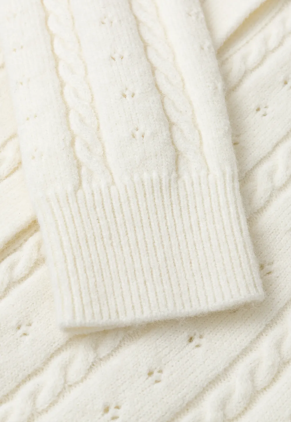 Cable Knit Button Front Cardigan