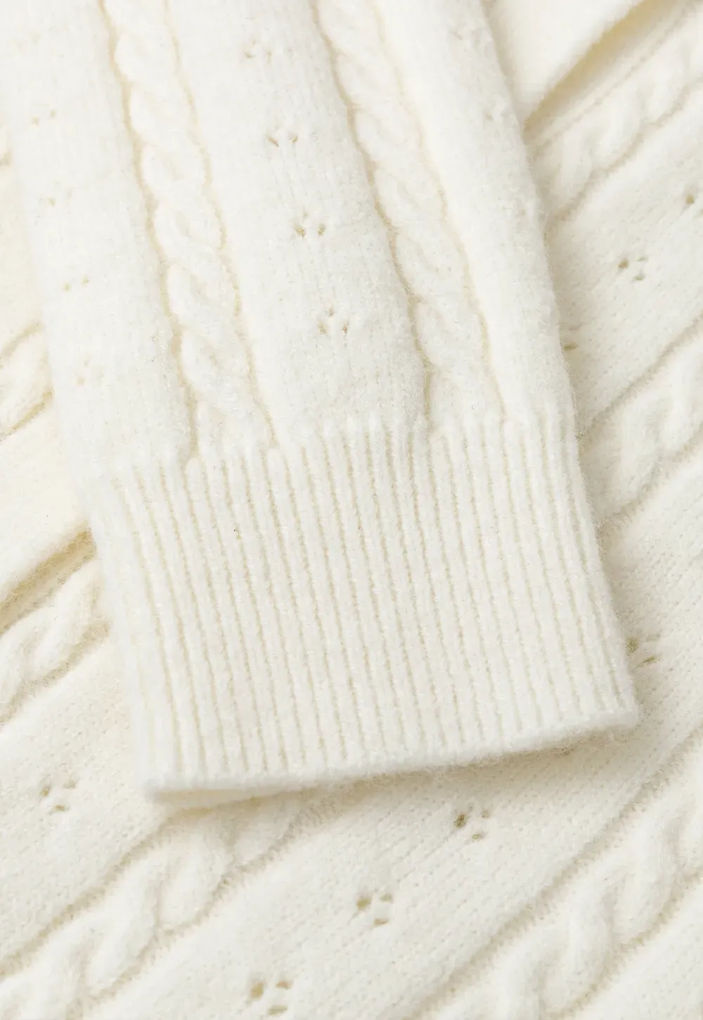 Cable Knit Button Front Cardigan