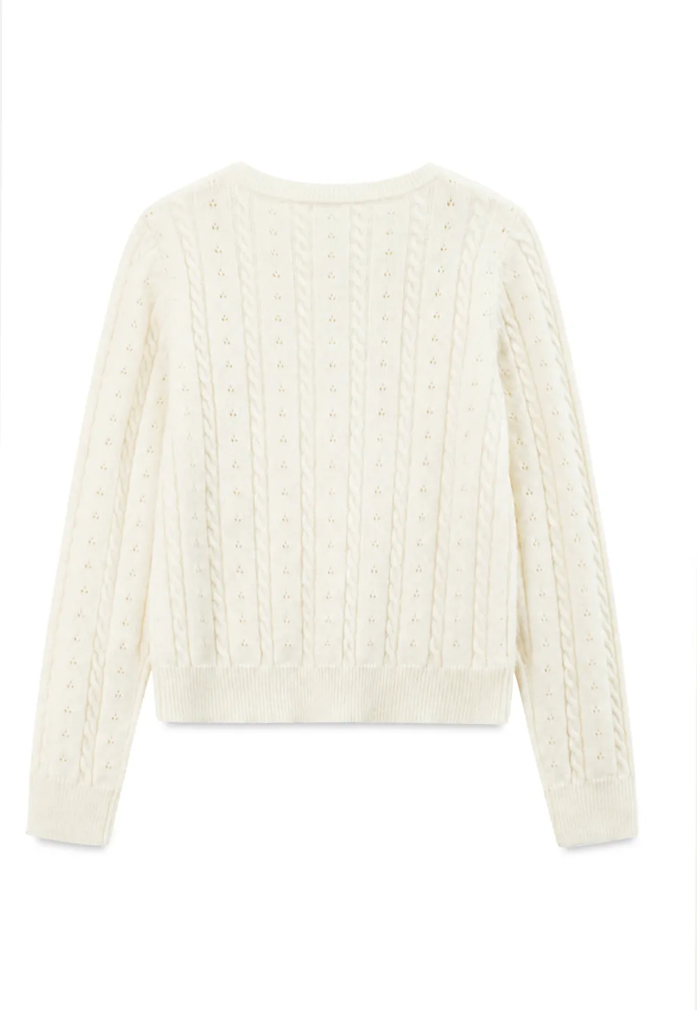 Cable Knit Button Front Cardigan