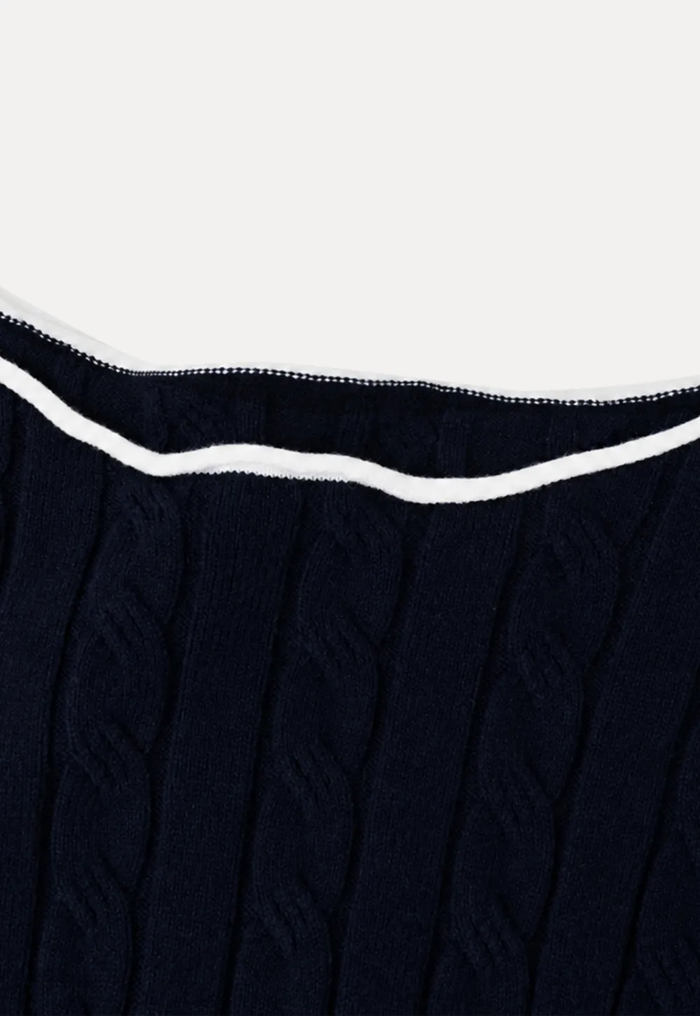 Asymmetrical Neck Cable Knit Sweater