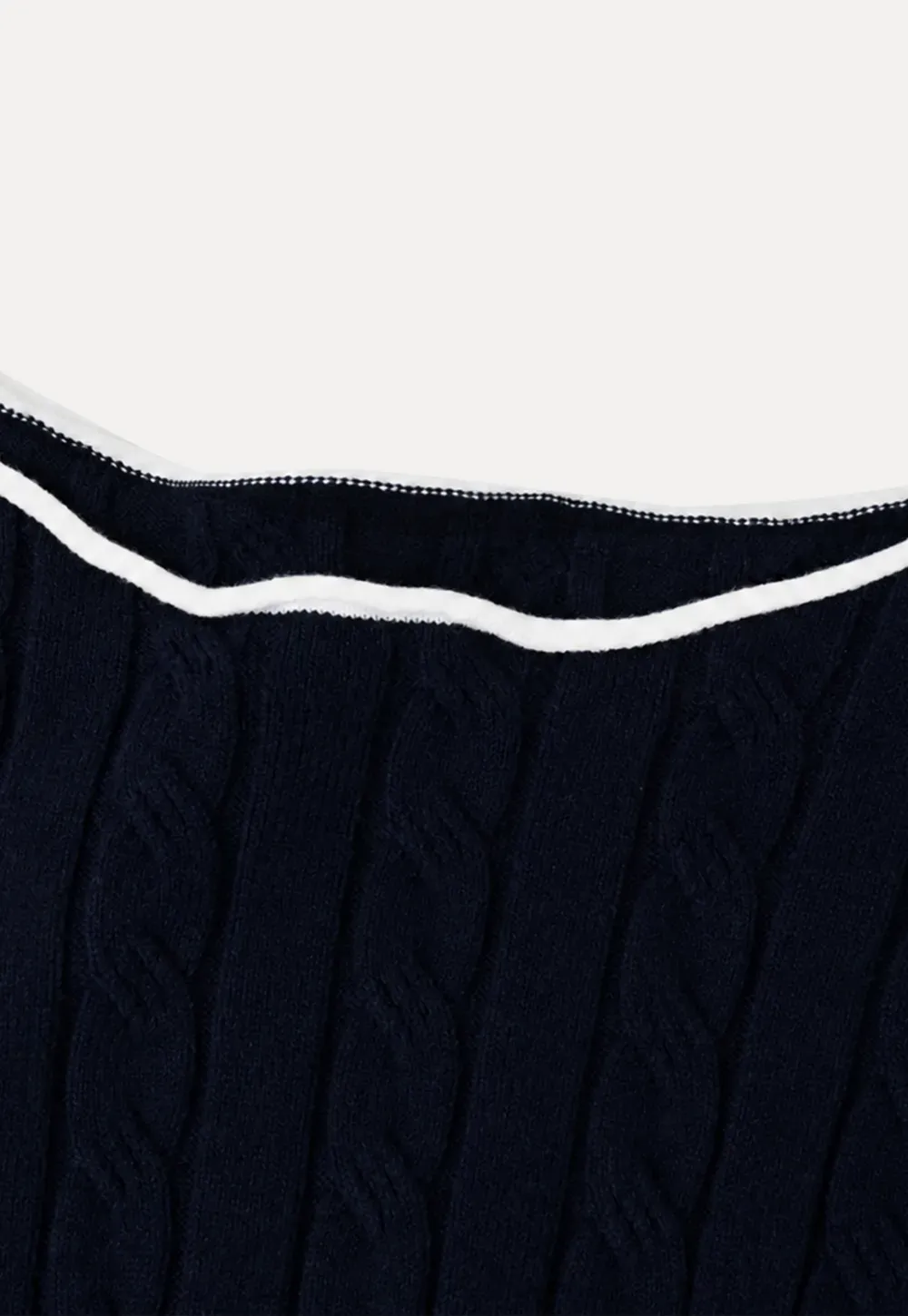 Asymmetrical Neck Cable Knit Sweater