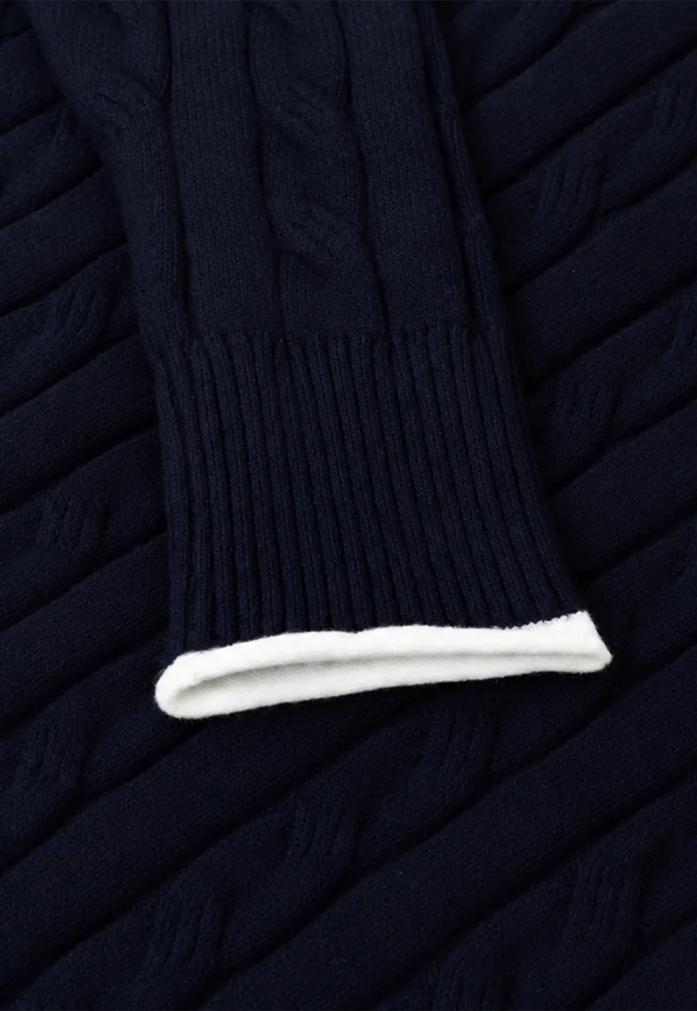 Asymmetrical Neck Cable Knit Sweater