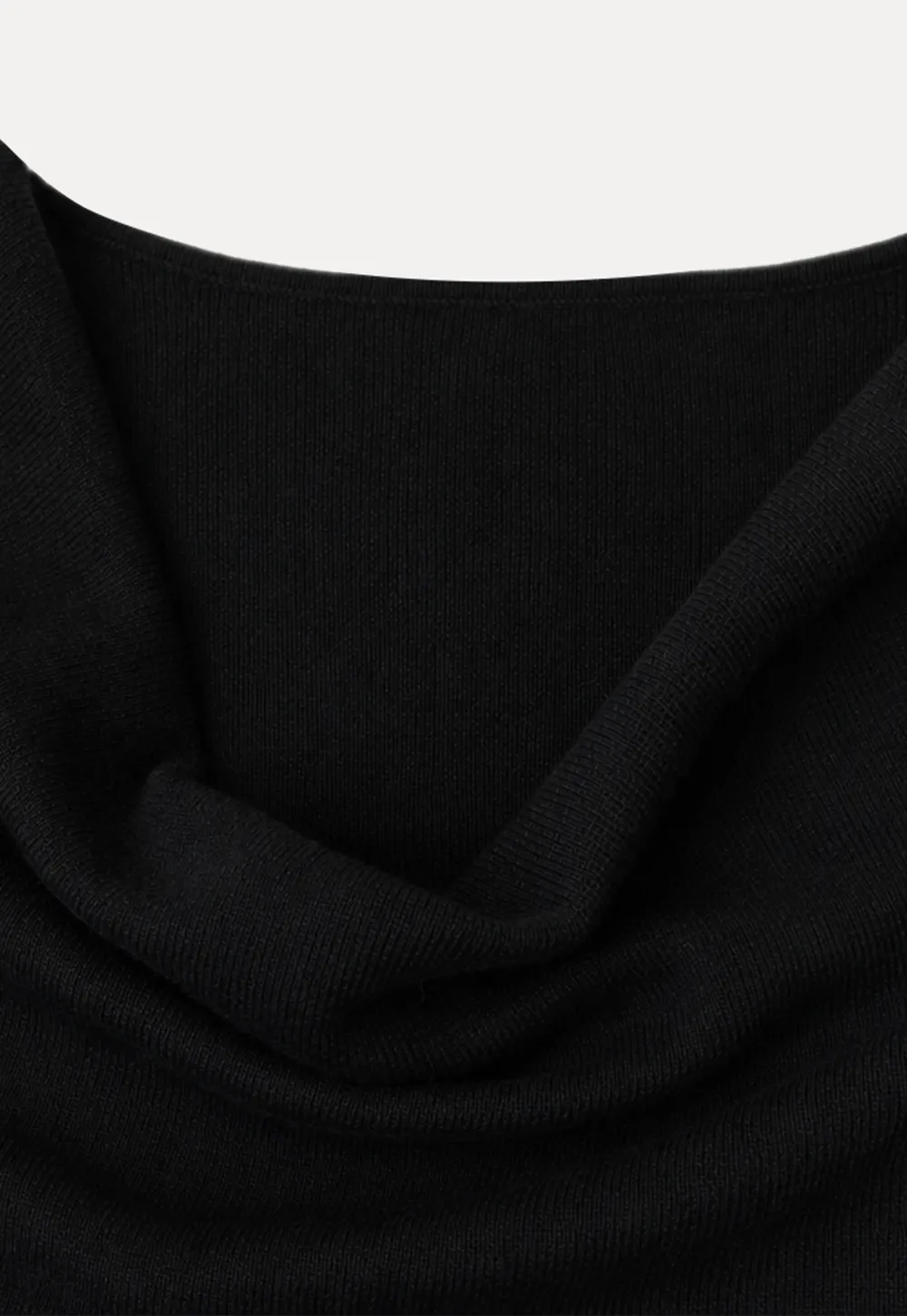 Asymmetrical Wrap Knit Sweater and Flowing Skirt