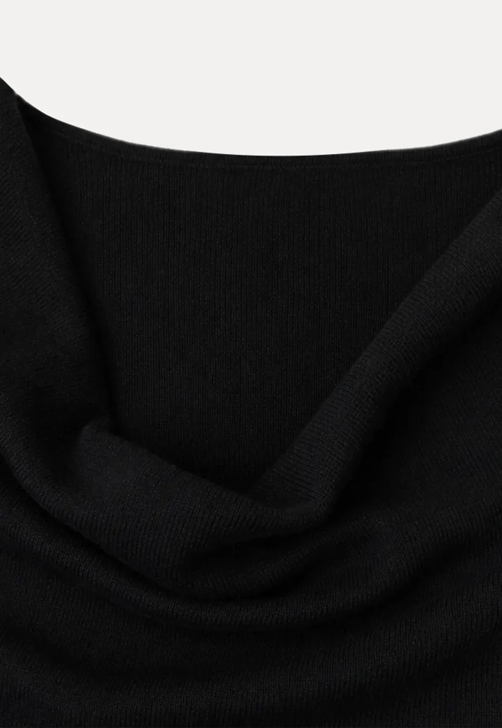 Asymmetrical Wrap Knit Sweater and Flowing Skirt