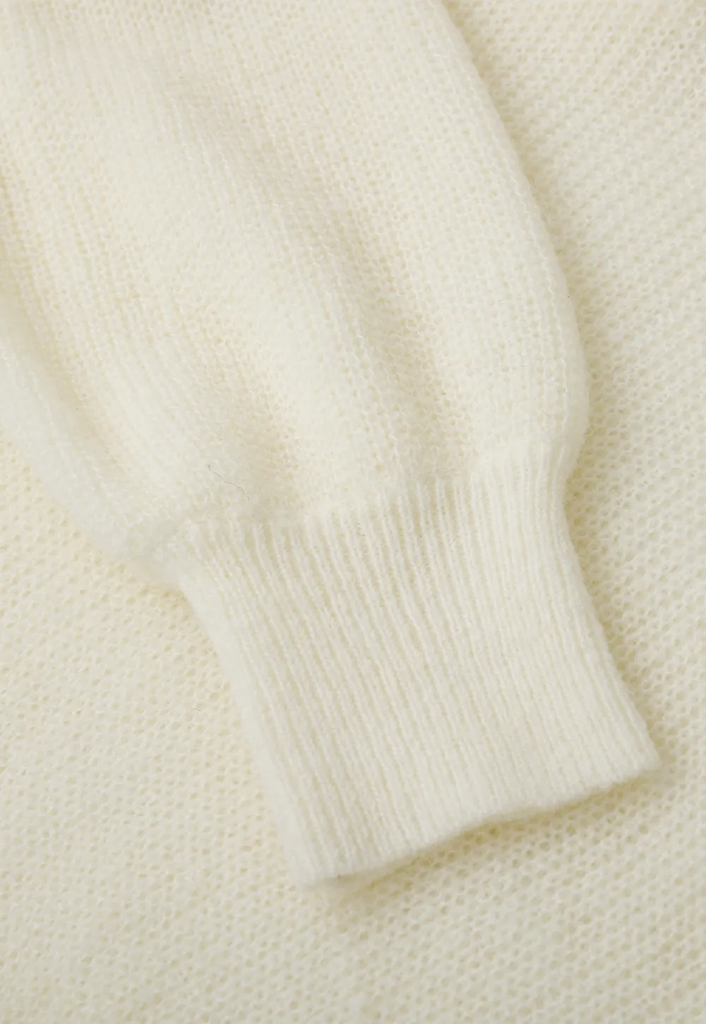 Ruffled V Neck Knit Sweater