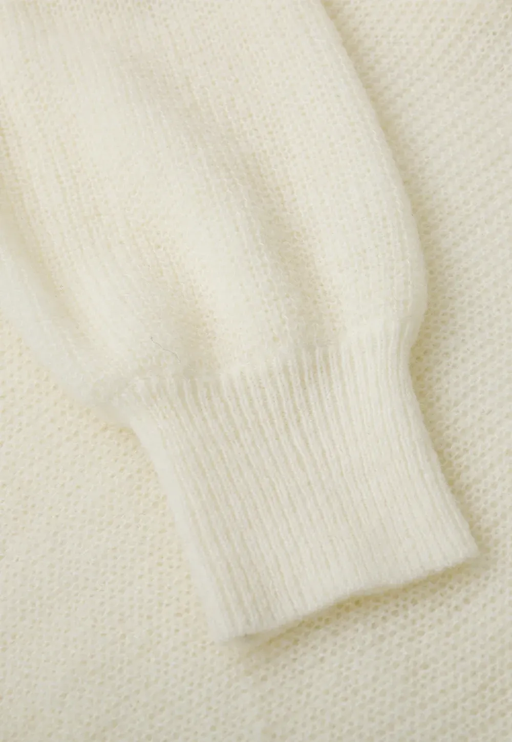 Ruffled V Neck Knit Sweater