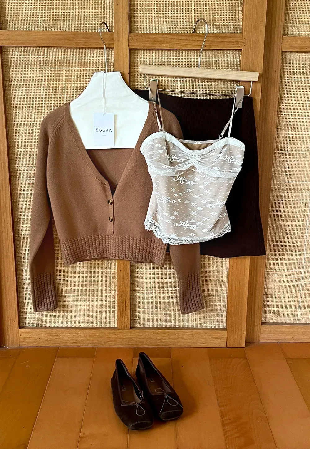 V Neck Button Front Ribbed Knit Sweater