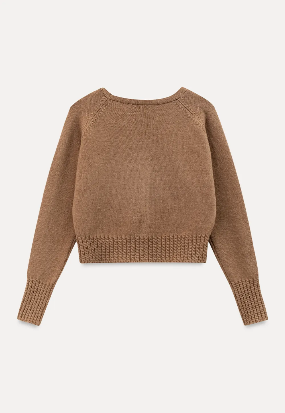 V Neck Button Front Ribbed Knit Sweater